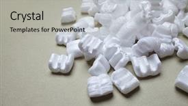  Presentation with packaging - Theme having polystyrene - white packaging filling background and a  colored foreground