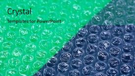  Presentation with abstract close up soap bubble - PPT theme with polythene - color plastic bubble packing material background and a teal colored foreground