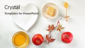  Presentation with rosh hashanah - Colorful presentation design enhanced with pomegranate for rosh hashanah backdrop and a lemonade colored foreground