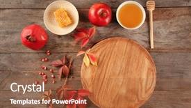  Presentation with rosh hashanah - Beautiful PPT theme featuring pomegranate for rosh hashanah backdrop and a red colored foreground