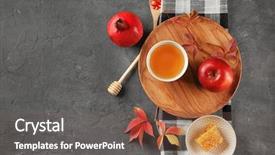  Presentation with rosh hashanah - Cool new slide deck with pomegranate for rosh hashanah backdrop and a violet colored foreground