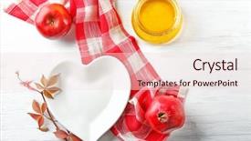  Presentation with rosh hashanah - Beautiful PPT theme featuring pomegranate for rosh hashanah backdrop and a lemonade colored foreground