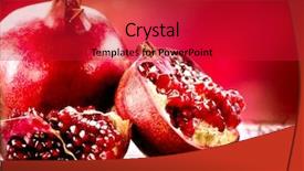  Presentation with pomegranate - Audience pleasing PPT layouts consisting of pomegranate fruit pomegranates over red backdrop and a red colored foreground