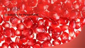  Presentation with pomegranate fruit - Theme with pomegranate-fruit-seeds-isolated background and a red colored foreground