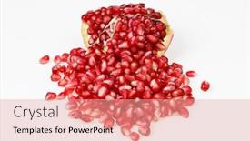  Presentation with pomegranate fruit - Cool new presentation with pomegranate-fruit-with-juicy-seeds backdrop and a coral colored foreground