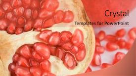 Presentation with pomegranate fruit - Audience pleasing theme consisting of pomegranate fruit backdrop and a red colored foreground