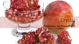  Presentation with pomegranate - Cool new PPT layouts with pomegranate-in-a-glass-vase backdrop and a red colored foreground
