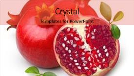  Presentation with pomegranate - Slide set enhanced with pomegranate isolated on white background background and a red colored foreground