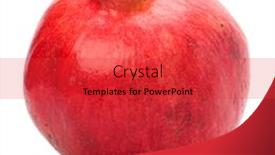  Presentation with pomegranate - Cool new presentation with pomegranate-isolated-on-white-background backdrop and a  colored foreground