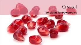  Presentation with monarch butterfly isolated on white - Audience pleasing theme consisting of pomegranate isolated on white background backdrop and a coral colored foreground