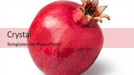  Presentation with pomegranate - Colorful presentation theme enhanced with pomegranate isolated on white background backdrop and a red colored foreground
