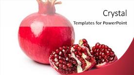  Presentation with cfd white - PPT theme featuring pomegranate isolated on white background background and a white colored foreground