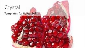  Presentation with pomegranate - Audience pleasing slide set consisting of pomegranate-isolated-on-white backdrop and a  colored foreground