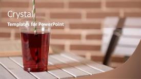  Presentation with fast food - Audience pleasing theme consisting of pomegranate-juice-in-fast-food backdrop and a coral colored foreground