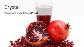  Presentation with pomegranate - Colorful PPT layouts enhanced with pomegranate juice backdrop and a white colored foreground