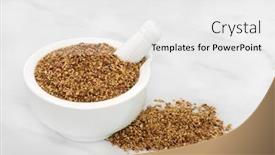  Presentation with pomegranate - PPT theme enhanced with pomegranate-peel-used-in-tooth background and a white colored foreground