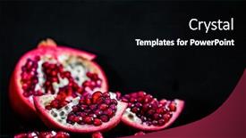  Presentation with pomegranate - Presentation theme enhanced with pomegranate-pieces-on-black-background background and a black colored foreground