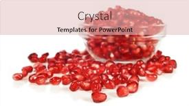  Presentation with pomegranate - Audience pleasing slides consisting of pomegranate-pipps-on-a-white backdrop and a lemonade colored foreground