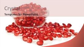  Presentation with pomegranate - Amazing presentation having pomegranate-pips-in-a-bowl backdrop and a coral colored foreground