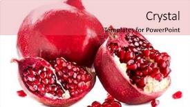 Presentation with bio - Slide deck featuring pomegranate pomegranates isolated background and a red colored foreground