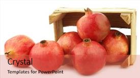  Presentation with pomegranate - Slides enhanced with pomegranate punica granatum background and a red colored foreground