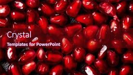  Presentation with pomegranate - Presentation featuring pomegranate-seeds-on-the-dark and a wine colored foreground