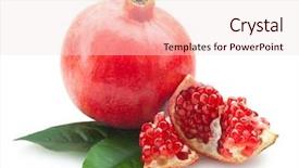  Presentation with pomegranate - Presentation theme having pomegranate background and a lemonade colored foreground