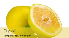  Presentation with chinese chinese - Theme featuring pomelo-or-chinese-grapefruit-isolated background and a yellow colored foreground
