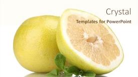  Presentation with chinese - Theme featuring pomelo-or-chinese-grapefruit-isolated background and a cream colored foreground