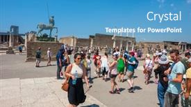  Presentation with pompei - Slide deck consisting of pompei-italy-august-1-2018 background and a teal colored foreground