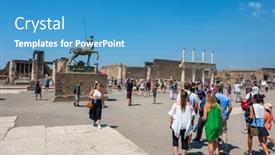  Presentation with pompei - Cool new presentation theme with pompei-italy-august-1-2018 backdrop and a teal colored foreground
