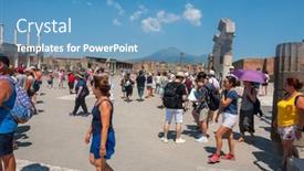  Presentation with pompei - PPT layouts having pompei-italy-august-1-2018 background and a teal colored foreground
