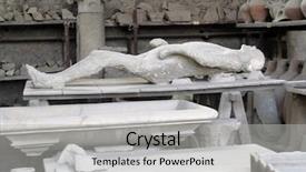  Presentation with history pompeii - Colorful presentation theme enhanced with pompeii man statue backdrop and a light gray colored foreground