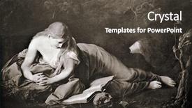  Presentation with reproduction - Cool new PPT theme with pompeo girolamo batoni st mary backdrop and a dark gray colored foreground