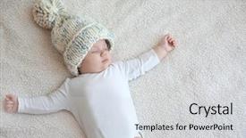  Presentation with sleeping baby - Colorful slide deck enhanced with pompom - cute little baby sleeping backdrop and a  colored foreground
