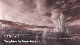  Presentation with arizona desert - Slide set enhanced with pond in the arizona desert background and a dark gray colored foreground