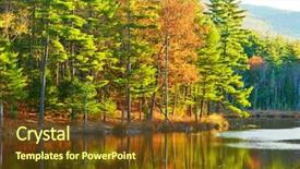  Presentation with pond - Audience pleasing presentation theme consisting of pond in white mountain national forest new hampshire usa backdrop and a tawny brown colored foreground