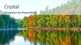  Presentation with pond - Cool new PPT layouts with pond in white mountain national forest new hampshire usa backdrop and a cool aqua colored foreground