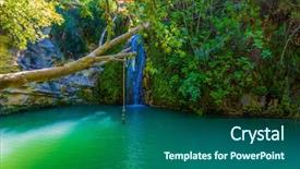  Presentation with holiday - Beautiful slide set featuring pond waterfall and rope - bungee backdrop and a ocean colored foreground
