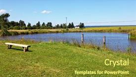  Presentation with nova scotia - Presentation design consisting of pond with bench in nova scotia background and a tawny brown colored foreground