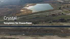  Presentation with orange plant - PPT layouts enhanced with pond-with-red-orange-traces background and a dark gray colored foreground