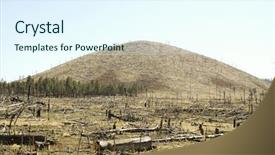  Presentation with san francisco - Cool new slides with ponderosa pines - burnt trees at a hill backdrop and a sky blue colored foreground