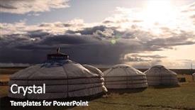  Presentation with dwelling - Cool new presentation with pongol - yurt - nomad's tent is backdrop and a  colored foreground