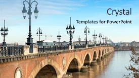  Presentation with france - Cool new presentation theme with pont - bordeaux river bridge with st backdrop and a arctic colored foreground
