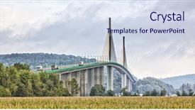  Presentation with crossing bridge - Audience pleasing theme consisting of pont - panoramic view of the brotonne backdrop and a  colored foreground