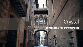  Presentation with gothic - Theme with pont-del-bisbe-and-narrow background and a gray colored foreground