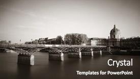  Presentation with france - Slide deck consisting of pont des arts and institut background and a tawny brown colored foreground