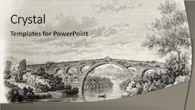  Presentation with paris france - Presentation design enhanced with pont du diable devil bridge background and a light gray colored foreground