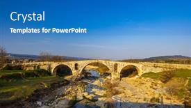  Presentation with roman - Presentation enhanced with pont-julien-roman-stone-arch background and a teal colored foreground
