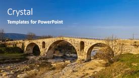  Presentation with roman - Slides having pont-julien-roman-stone-arch background and a teal colored foreground